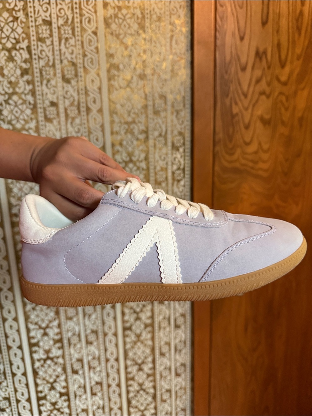 MIA Lavender Low-Top Sneakers with Cream Accents